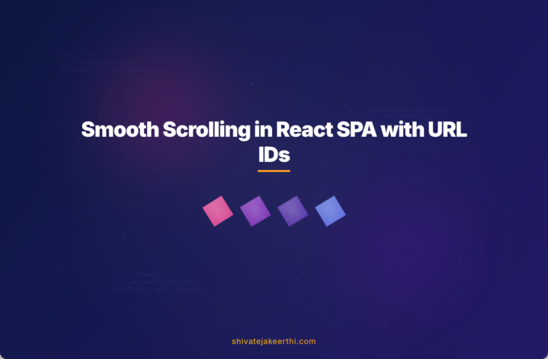 Smooth Scrolling in React SPA with URL IDs