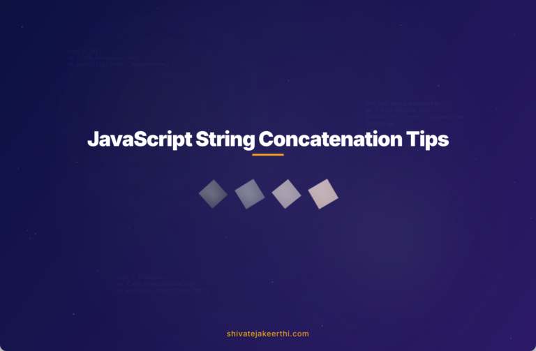 JavaScript String Concatenation Tips