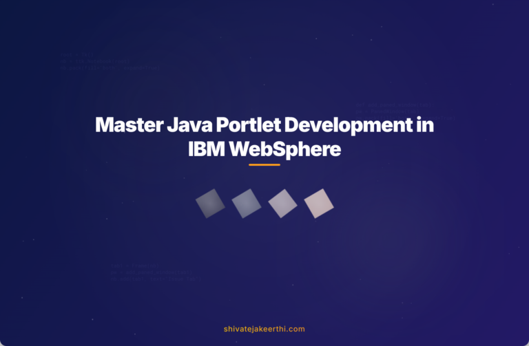 Master Java Portlet Development in IBM WebSphere