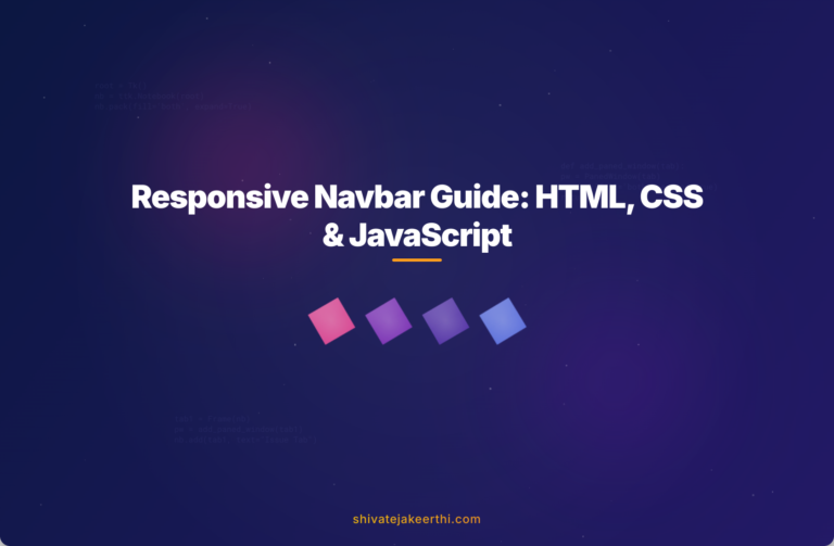 Responsive Navbar Guide: HTML, CSS & JavaScript