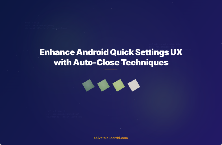 Enhance Android Quick Settings UX with Auto-Close Techniques