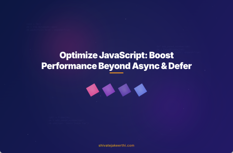 Optimize JavaScript: Boost Performance Beyond Async & Defer
