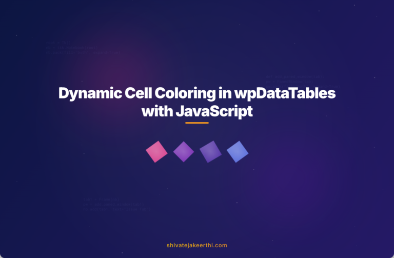 Dynamic Cell Coloring in wpDataTables with JavaScript