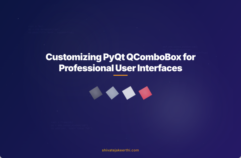 Customizing PyQt QComboBox for Professional User Interfaces