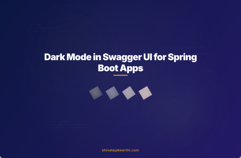 Dark Mode in Swagger UI for Spring Boot Apps