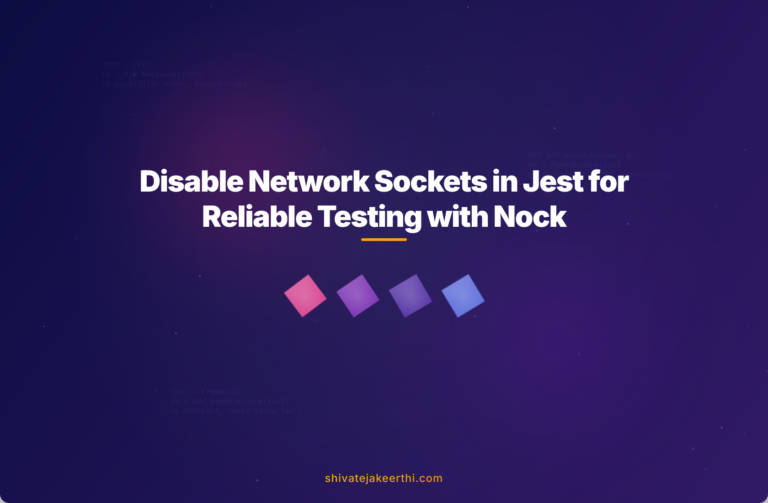 Disable Network Sockets in Jest for Reliable Testing with Nock
