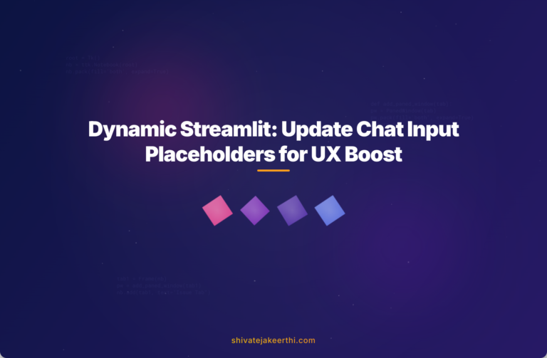 Dynamic Streamlit: Update Chat Input Placeholders for UX Boost