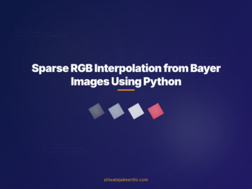 Sparse RGB Interpolation from Bayer Images Using Python