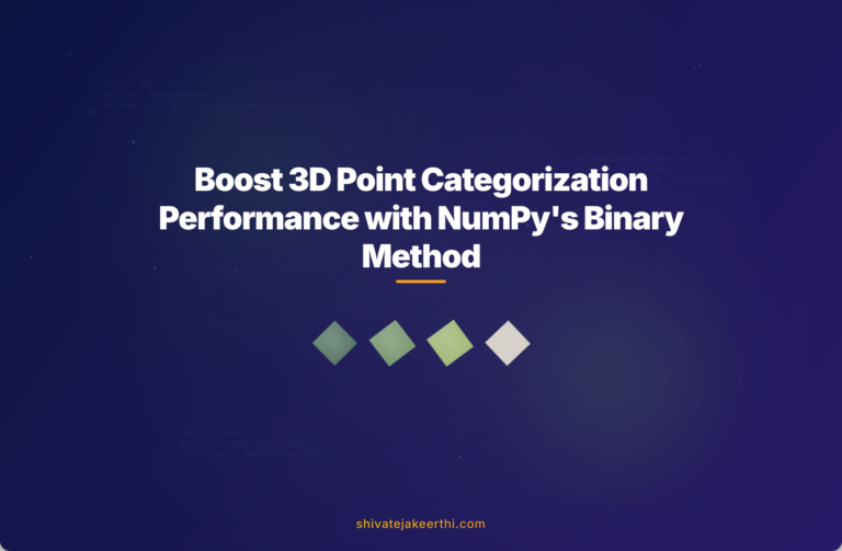 Boost 3D Point Categorization Performance with NumPy's Binary Method