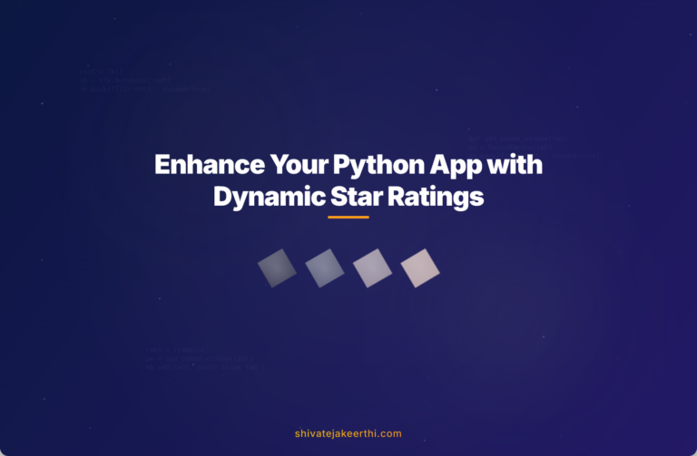 Enhance Your Python App with Dynamic Star Ratings