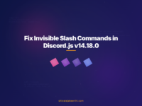 Fix Invisible Slash Commands in Discord.js v14.18.0