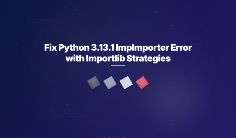 Fixing AttributeError: ‘ImpImporter’ Missing from pkgutil in Python 3.13.1 Fixing AttributeError: ‘ImpImporter’ Missing from pkgutil in Python 3.13.1