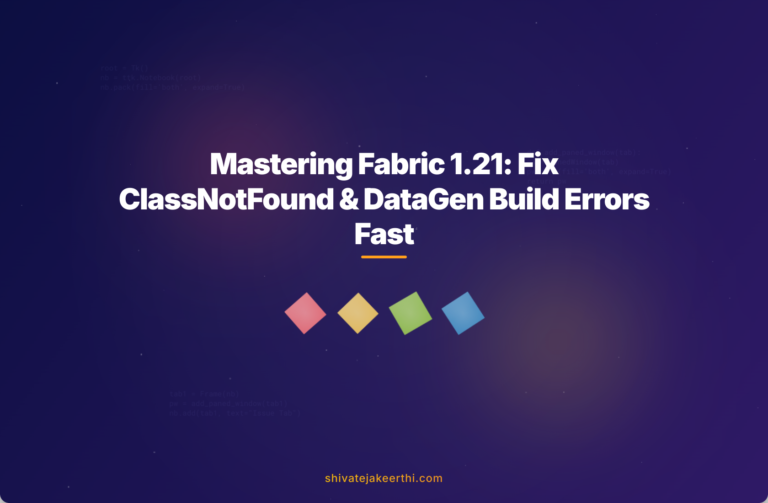 Mastering Fabric 1.21: Fix ClassNotFound & DataGen Build Errors Fast