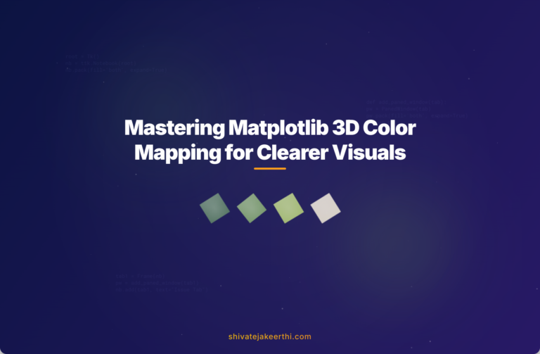 Mastering Matplotlib 3D Color Mapping for Clearer Visuals