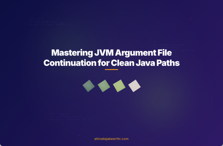 Mastering JVM Argument File Continuation for Clean Java Paths