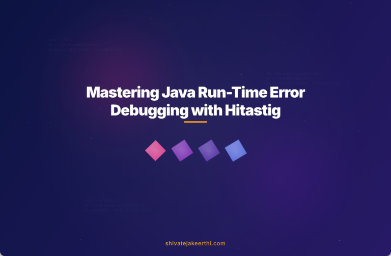 Mastering Java Run-Time Error Debugging with Hitastig