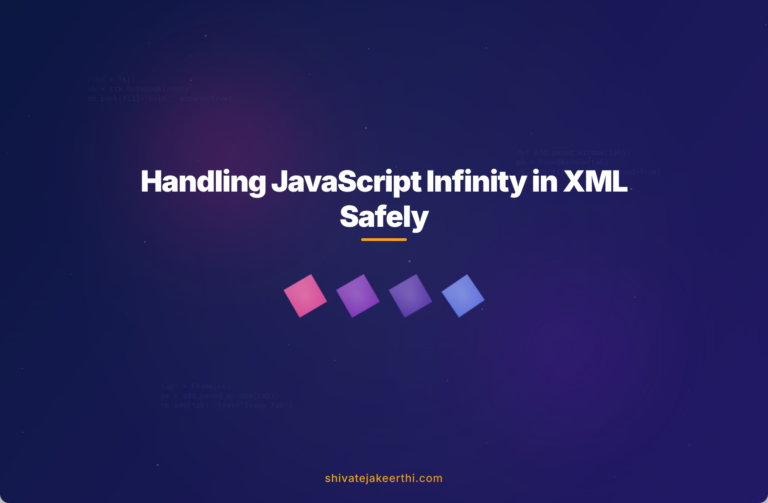 Handling JavaScript Infinity in XML Safely