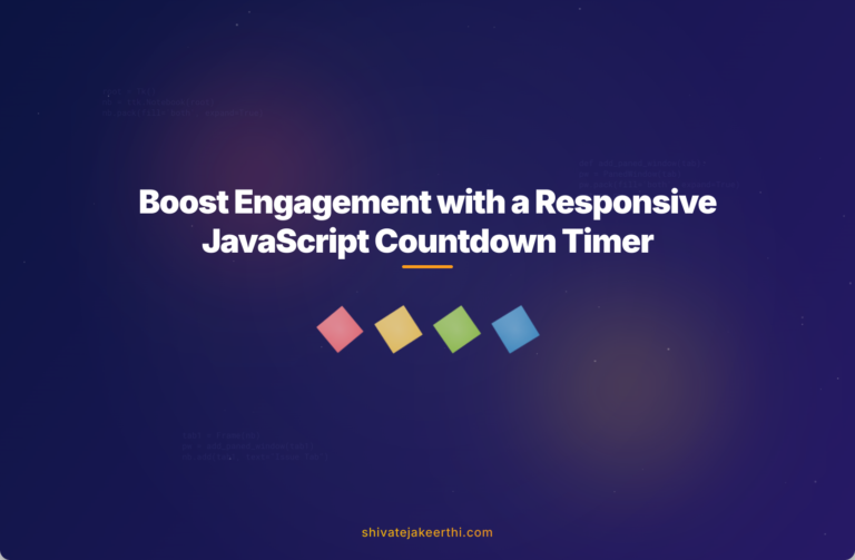 Boost Engagement with a Responsive JavaScript Countdown Timer