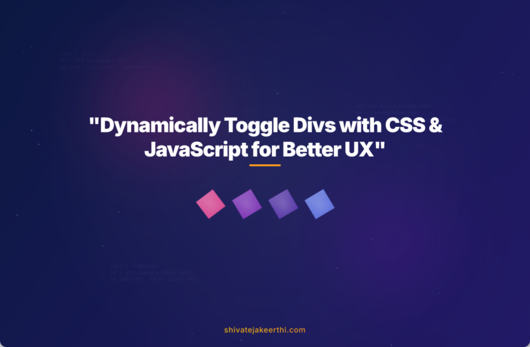 "Dynamically Toggle Divs with CSS & JavaScript for Better UX"