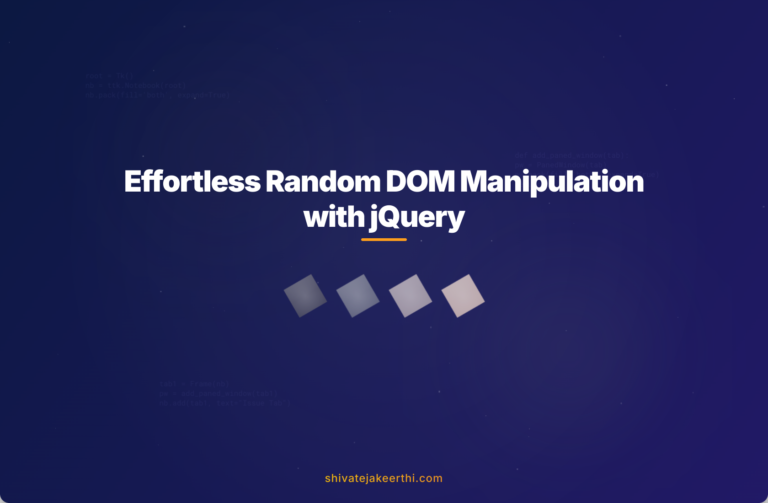 Effortless Random DOM Manipulation with jQuery