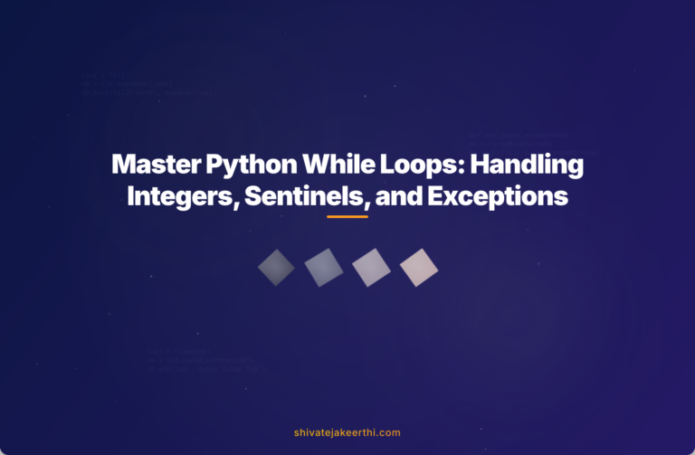 Master Python While Loops: Handling Integers, Sentinels, and Exceptions