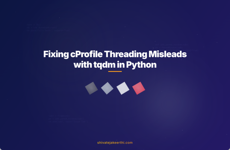 Fixing cProfile Threading Misleads with tqdm in Python