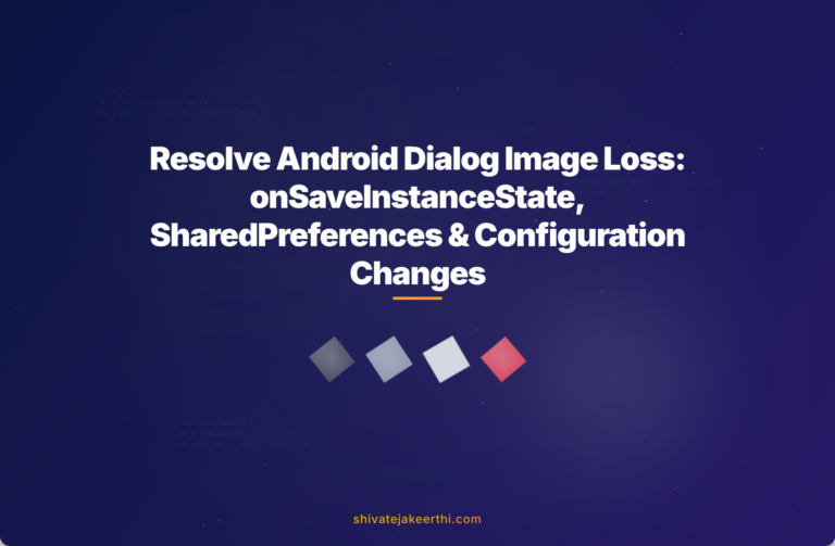 Resolve Android Dialog Image Loss: onSaveInstanceState, SharedPreferences & Configuration Changes