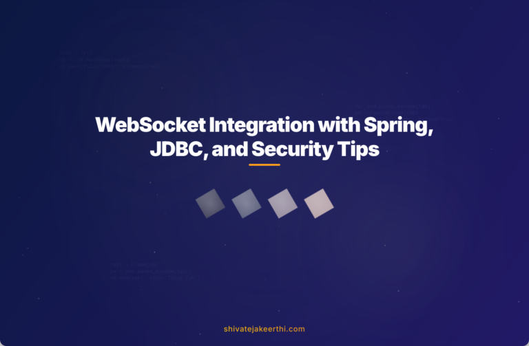 WebSocket Integration with Spring, JDBC, and Security Tips