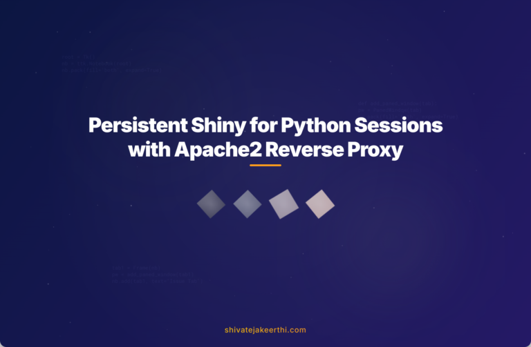 Persistent Shiny for Python Sessions with Apache2 Reverse Proxy