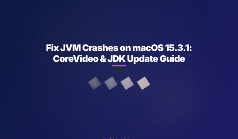 JVM Crash on macOS 15.3.1 When Resuming Java Swing App from Sleep