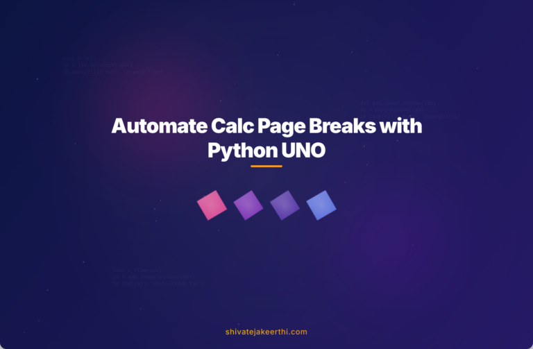 Automate Calc Page Breaks with Python UNO