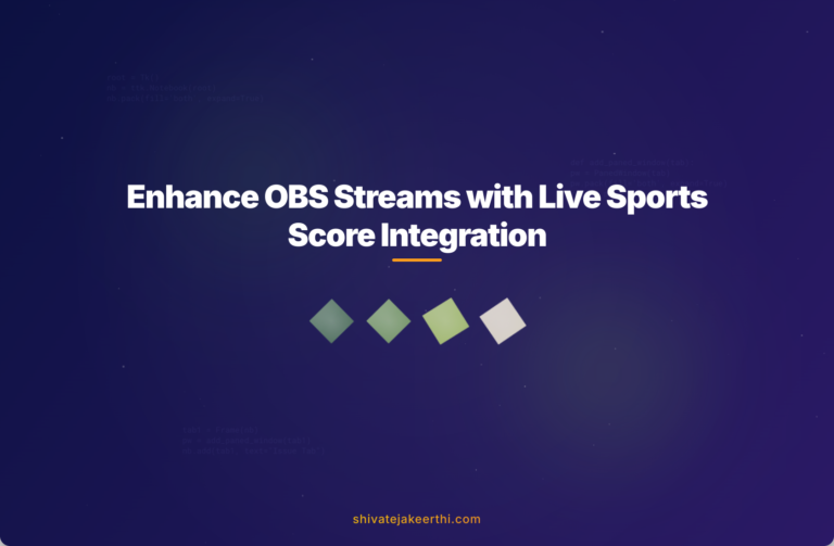 Enhance OBS Streams with Live Sports Score Integration