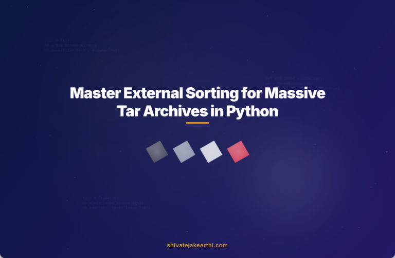 Master External Sorting for Massive Tar Archives in Python