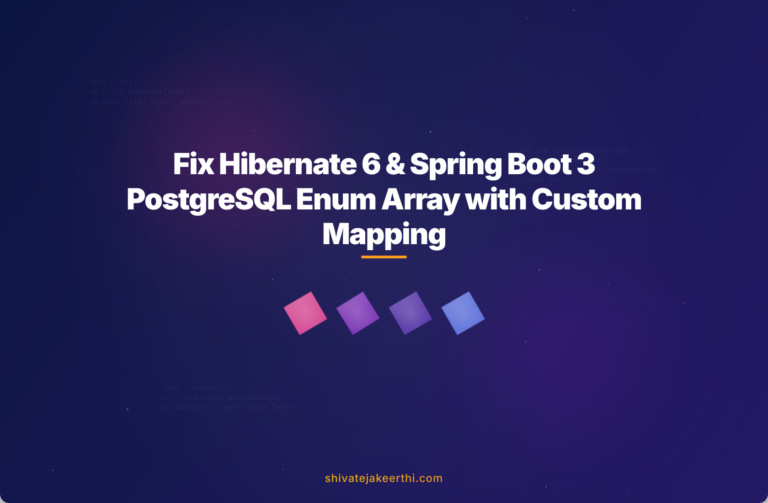 Fix Hibernate 6 & Spring Boot 3 PostgreSQL Enum Array with Custom Mapping