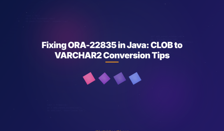 ORA-22835: Fixing Buffer Too Small Error When Converting CLOB to VARCHAR2 in Oracle with Java