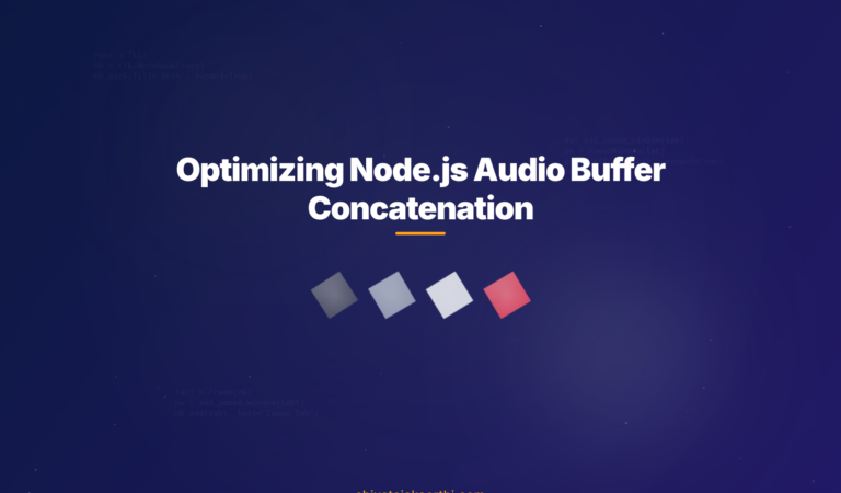 Optimizing Audio Buffer Processing and Concatenation in Node.js