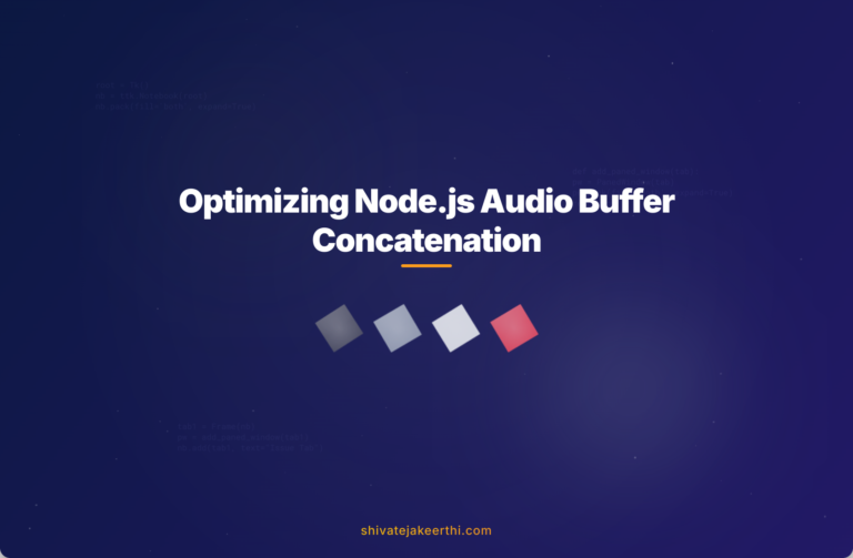 Optimizing Node.js Audio Buffer Concatenation