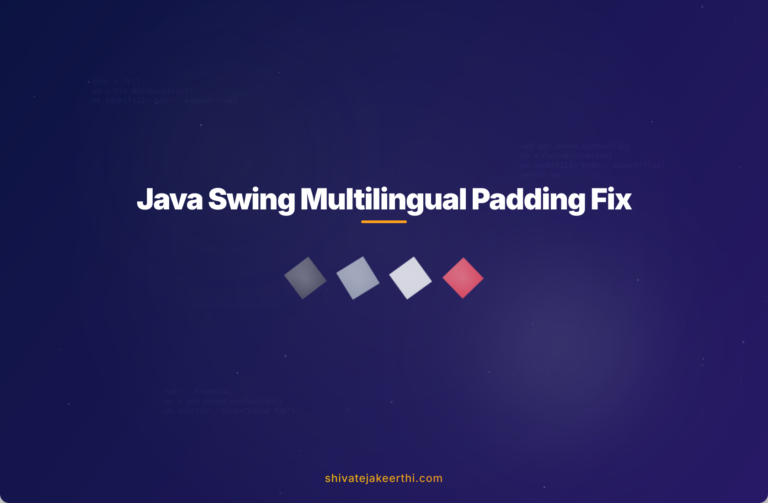 Java Swing Multilingual Padding Fix