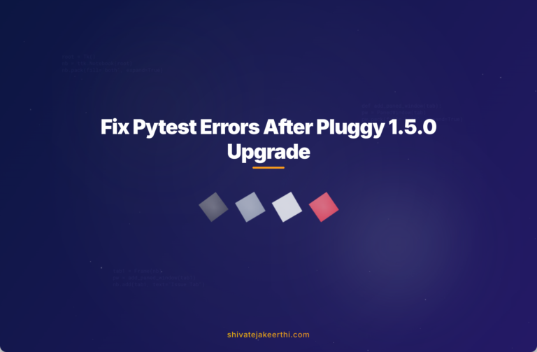 Fix Pytest Errors After Pluggy 1.5.0 Upgrade
