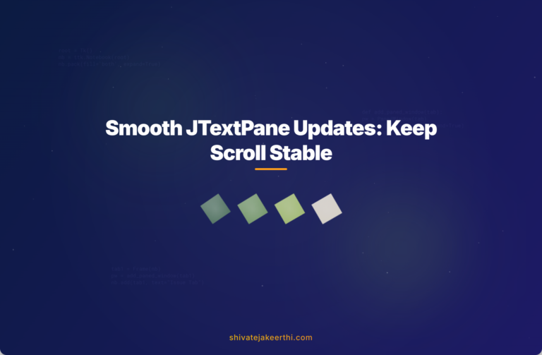 Smooth JTextPane Updates: Keep Scroll Stable