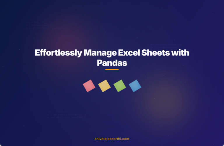 Effortlessly Manage Excel Sheets with Pandas