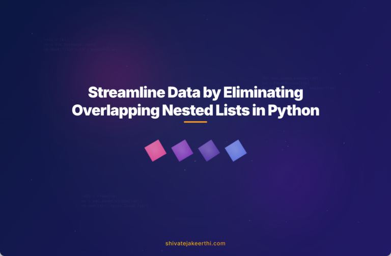 Streamline Data by Eliminating Overlapping Nested Lists in Python