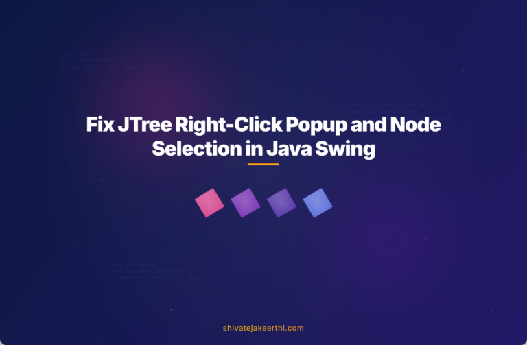 Fix JTree Right-Click Popup and Node Selection in Java Swing