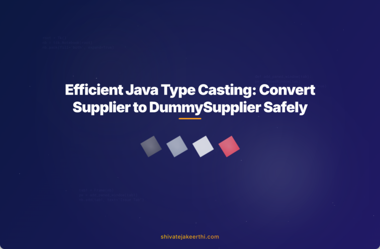 Efficient Java Type Casting: Convert Supplier to DummySupplier Safely