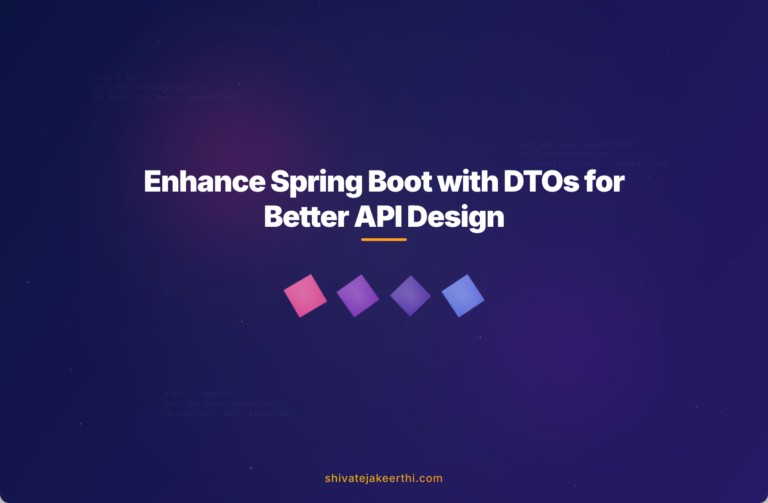 Enhance Spring Boot with DTOs for Better API Design