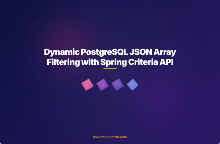 Dynamic PostgreSQL JSON Array Filtering with Spring Criteria API