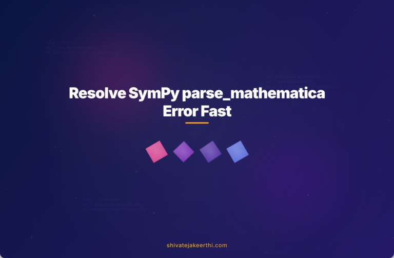 Resolve SymPy parse_mathematica Error Fast