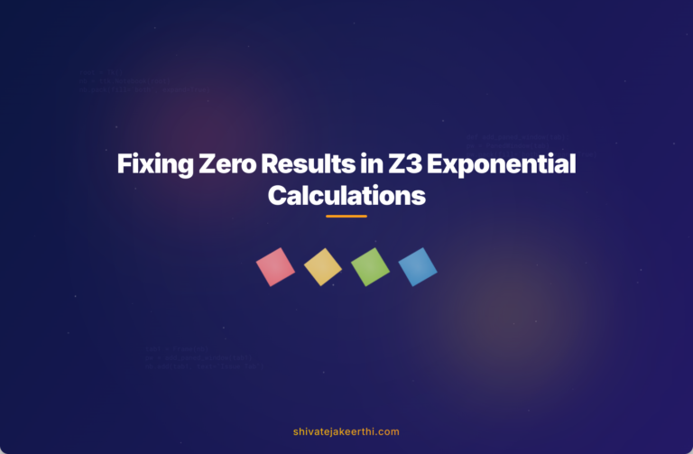 Fixing Zero Results in Z3 Exponential Calculations