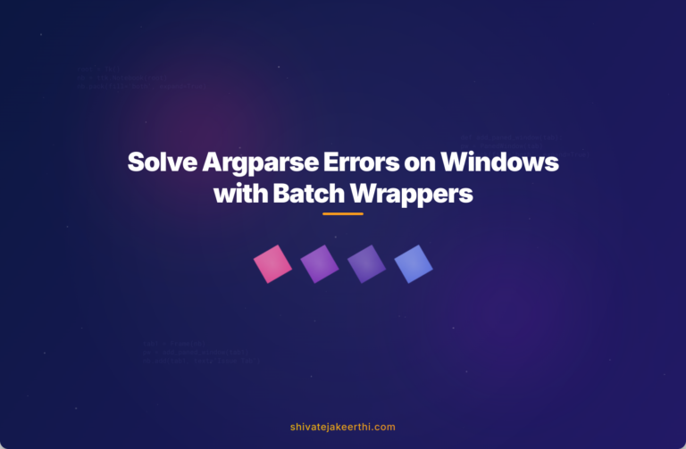 Solve Argparse Errors on Windows with Batch Wrappers