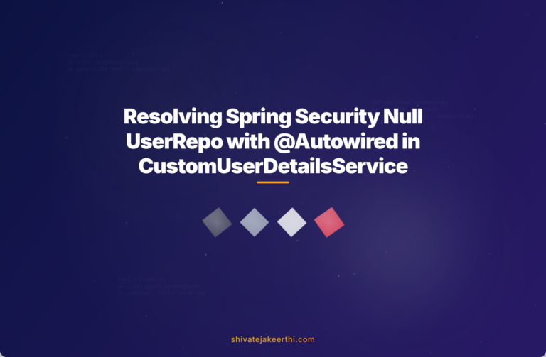 Resolving Spring Security Null UserRepo with @Autowired in CustomUserDetailsService